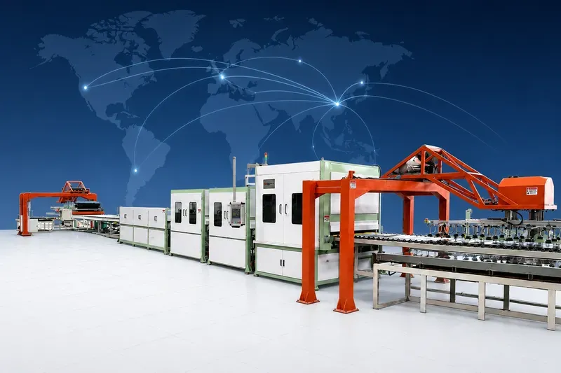 Stainless steel sheet-to-sheet polishing machine line
