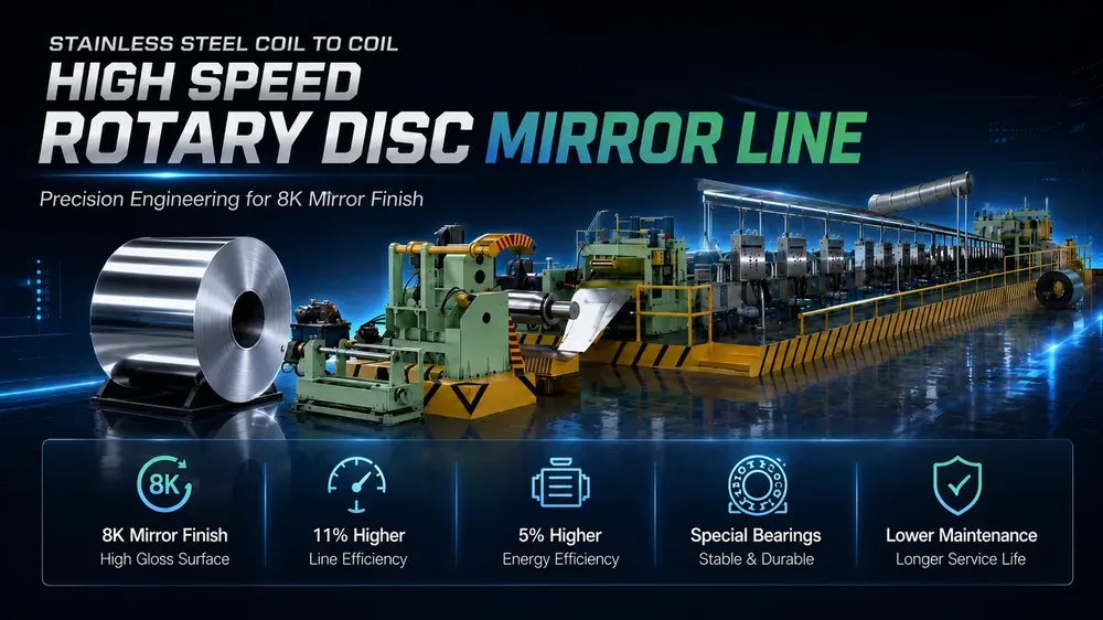 1600mm coil-to-coil 8K mirror polishing line — wide view