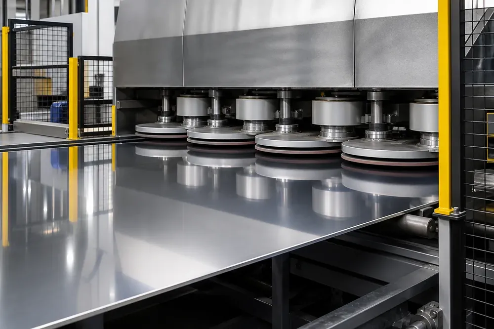 Rotary disc 8K mirror polishing line for stainless steel