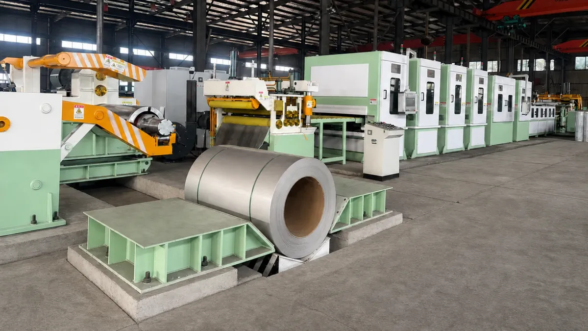 1300 mm coil-to-coil No.4 polishing machine line with brushing-roll assemblies