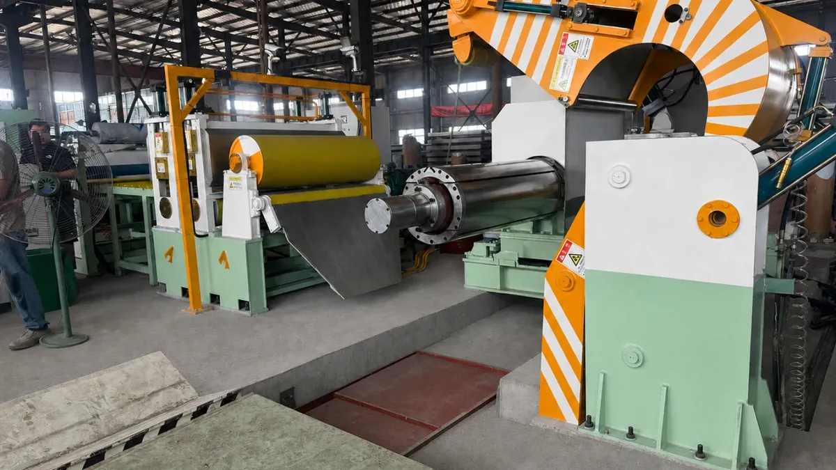 Recoiler and EPC system for a 1300 mm coil-to-coil polishing line