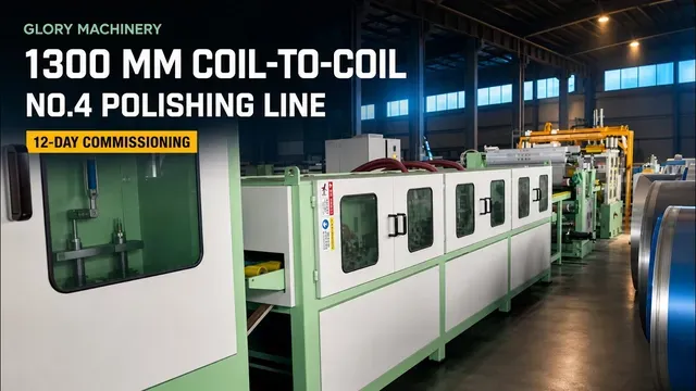 1300mm coil-to-coil polishing machine line running at up to 60 m/min